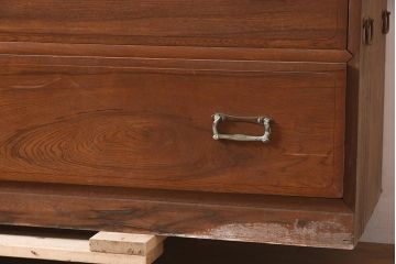 アンティーク家具　和製アンティーク　昭和初期　前面ケヤキ材　大正ロマン薫る重ね箪笥(和箪笥、収納棚、引き出し、チェスト)(R-043759)