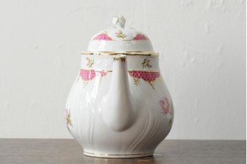 中古　ハンガリー　HOLLOHAZA(ホロハーザ)　Henriette(ヘンリエッタ)　ティーセット(ポット、カップ&ソーサー、プレート、シュガーポット、ミルクジャグ)(R-043764)