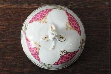 中古　ハンガリー　HOLLOHAZA(ホロハーザ)　Henriette(ヘンリエッタ)　ティーセット(ポット、カップ&ソーサー、プレート、シュガーポット、ミルクジャグ)(R-043764)