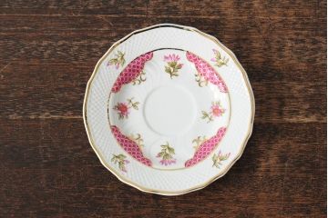 中古　ハンガリー　HOLLOHAZA(ホロハーザ)　Henriette(ヘンリエッタ)　ティーセット(ポット、カップ&ソーサー、プレート、シュガーポット、ミルクジャグ)(R-043764)