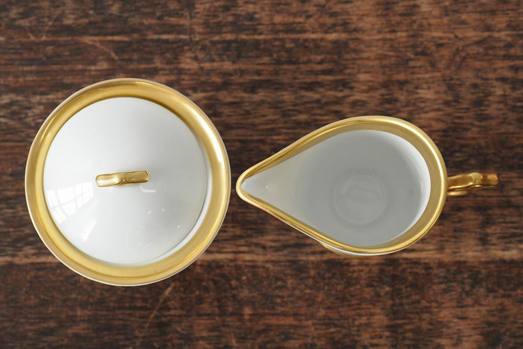 中古　ハンガリー　HOLLOHAZA(ホロハーザ)　Princess(プリンセス)　コーヒーセット(ポット、カップ&ソーサー、シュガーポット、ミルクジャグ)(R-043765)