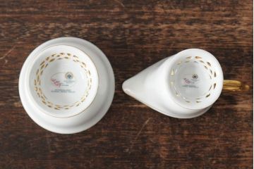 中古　ハンガリー　HOLLOHAZA(ホロハーザ)　Princess(プリンセス)　コーヒーセット(ポット、カップ&ソーサー、シュガーポット、ミルクジャグ)(R-043765)