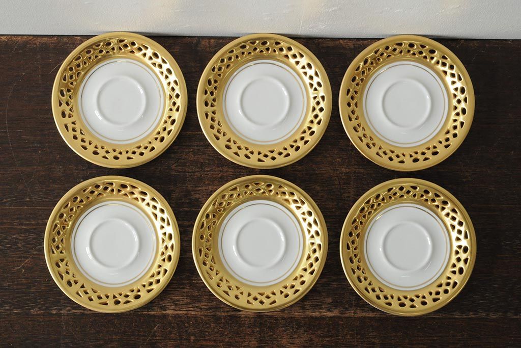 中古　ハンガリー　HOLLOHAZA(ホロハーザ)　Princess(プリンセス)　コーヒーセット(ポット、カップ&ソーサー、シュガーポット、ミルクジャグ)(R-043765)