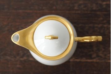 中古　ハンガリー　HOLLOHAZA(ホロハーザ)　Princess(プリンセス)　コーヒーセット(ポット、カップ&ソーサー、シュガーポット、ミルクジャグ)(R-043766)