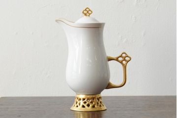 中古　ハンガリー　HOLLOHAZA(ホロハーザ)　Princess(プリンセス)　コーヒーセット(ポット、カップ&ソーサー、シュガーポット、ミルクジャグ)(R-043766)