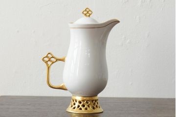 中古　ハンガリー　HOLLOHAZA(ホロハーザ)　Princess(プリンセス)　コーヒーセット(ポット、カップ&ソーサー、シュガーポット、ミルクジャグ)(R-043766)