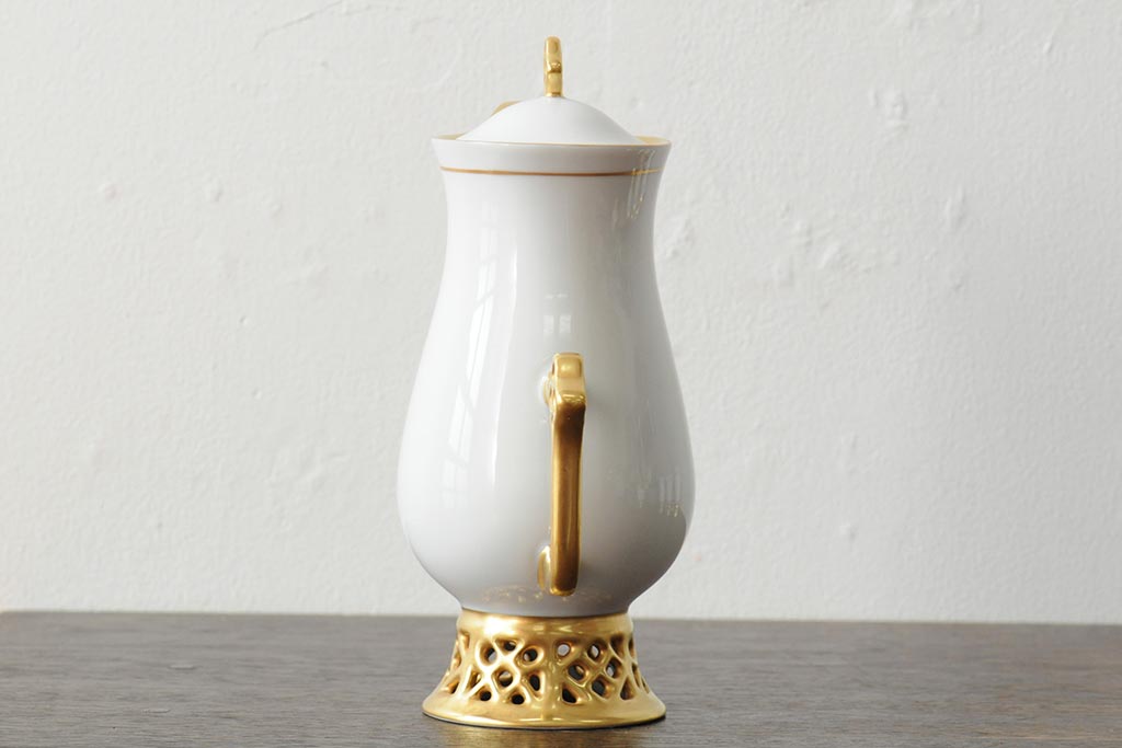 中古　ハンガリー　HOLLOHAZA(ホロハーザ)　Princess(プリンセス)　コーヒーセット(ポット、カップ&ソーサー、シュガーポット、ミルクジャグ)(R-043766)