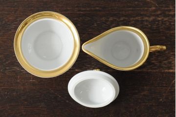 中古　ハンガリー　HOLLOHAZA(ホロハーザ)　Princess(プリンセス)　コーヒーセット(ポット、カップ&ソーサー、シュガーポット、ミルクジャグ)(R-043766)