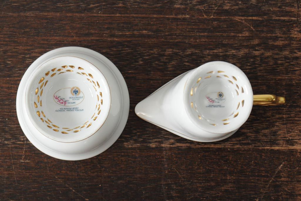 中古　ハンガリー　HOLLOHAZA(ホロハーザ)　Princess(プリンセス)　コーヒーセット(ポット、カップ&ソーサー、シュガーポット、ミルクジャグ)(R-043766)