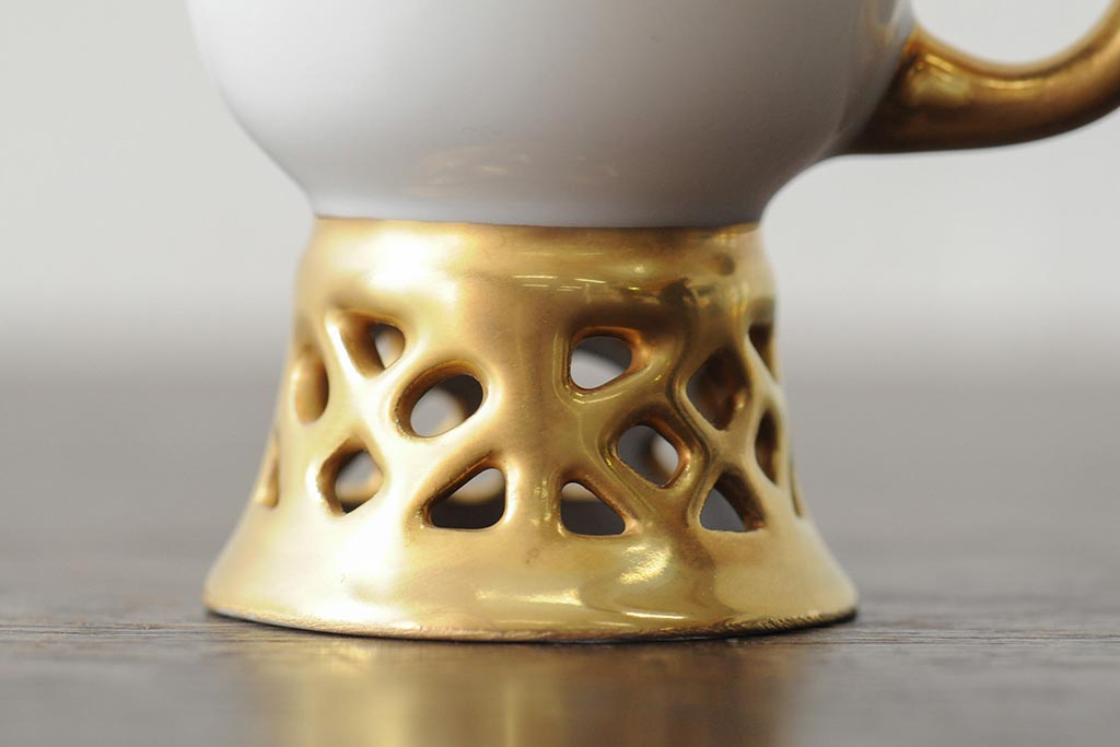 中古　ハンガリー　HOLLOHAZA(ホロハーザ)　Princess(プリンセス)　コーヒーセット(ポット、カップ&ソーサー、シュガーポット、ミルクジャグ)(R-043766)