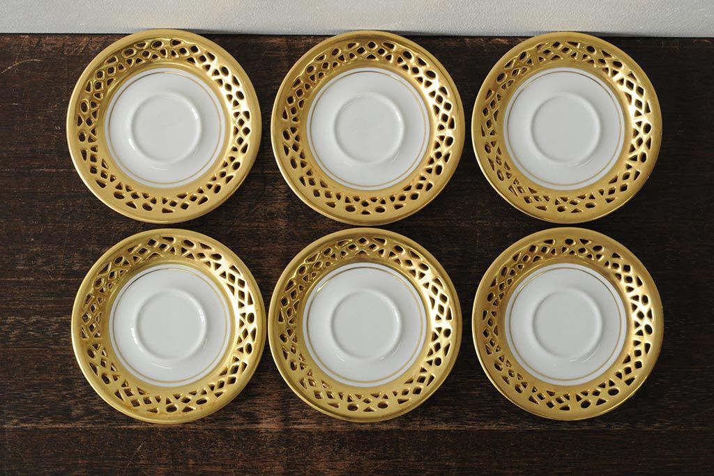 中古　ハンガリー　HOLLOHAZA(ホロハーザ)　Princess(プリンセス)　コーヒーセット(ポット、カップ&ソーサー、シュガーポット、ミルクジャグ)(R-043766)