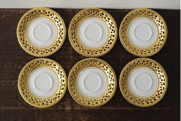 中古　ハンガリー　HOLLOHAZA(ホロハーザ)　Princess(プリンセス)　コーヒーセット(ポット、カップ&ソーサー、シュガーポット、ミルクジャグ)(R-043766)