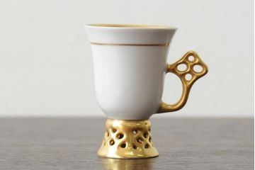 中古　ハンガリー　HOLLOHAZA(ホロハーザ)　Princess(プリンセス)　コーヒーセット(ポット、カップ&ソーサー、シュガーポット、ミルクジャグ)(R-043767)