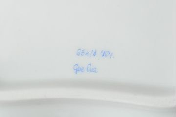 ヴィンテージ　ハンガリー製　Royal Danube(ロイヤル・ドナウ)　hand painted　蝶・鳥　ゴールドリムが気品溢れるスクエアディッシュ(ビンテージ)(R-043768)