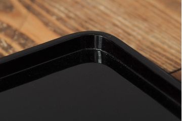 昭和期　輪島塗　松図木製三段重・重台　箱付き(重箱、漆器)(R-043770)