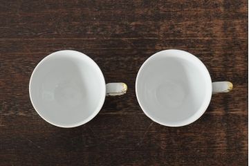 中古　ハンガリー　HOLLOHAZA(ホロハーザ)　Pannonia(パノニア)　カップ&ソーサー2客セット(洋食器)(R-043771)