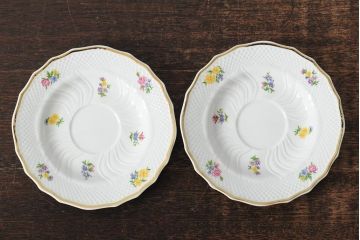 中古　ハンガリー　HOLLOHAZA(ホロハーザ)　Pannonia(パノニア)　カップ&ソーサー2客セット(洋食器)(R-043771)