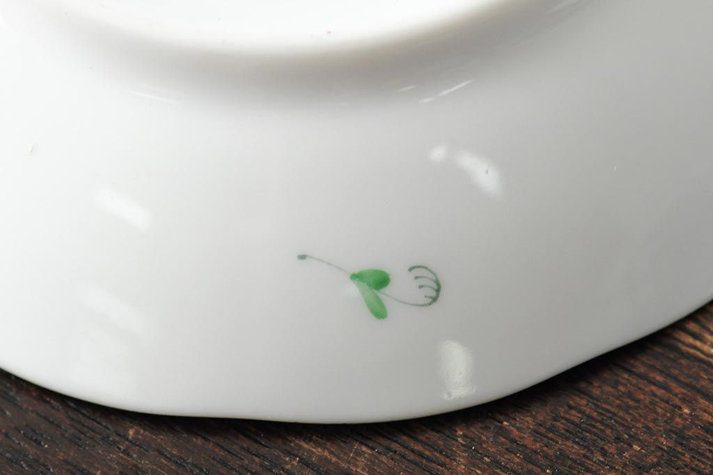 中古　ハンガリー　HEREND(ヘレンド)　アポニーグリーン　カップ&ソーサー2客セット(洋食器)(R-043773)