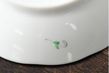 中古　ハンガリー　HEREND(ヘレンド)　アポニーグリーン　カップ&ソーサー2客セット(洋食器)(R-043773)