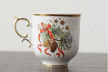 中古　ハンガリー　HOLLOHAZA(ホロハーザ)　Eva collection(エヴァコレクション)　カップ&ソーサー5客セット(洋食器)(R-043774)