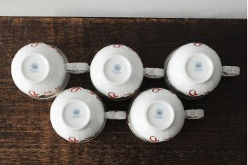 中古　ハンガリー　HOLLOHAZA(ホロハーザ)　Eva collection(エヴァコレクション)　カップ&ソーサー5客セット(洋食器)(R-043774)