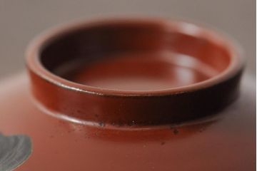 大正昭和初期　松ぼっくり松葉蒔絵　木製お椀6客(時代物漆器)(R-043776)