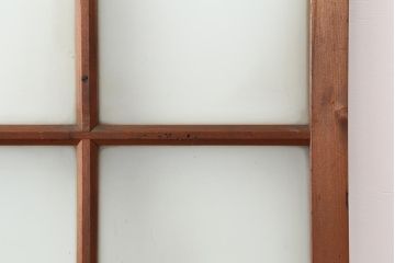 アンティーク建具　和レトロ　味わいとシンプルさが魅力のガラス戸2枚セット(引き戸、建具)(R-043779)