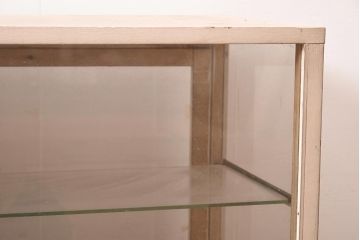 レトロ家具　シンプルなガラスケース(ショーケース、陳列棚)(R-043780)
