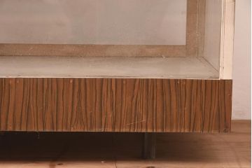 レトロ家具　シンプルなガラスケース(ショーケース、陳列棚)(R-043780)