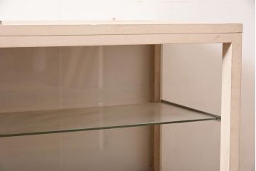 レトロ家具　シンプルなガラスケース(ショーケース、陳列棚)(R-043780)