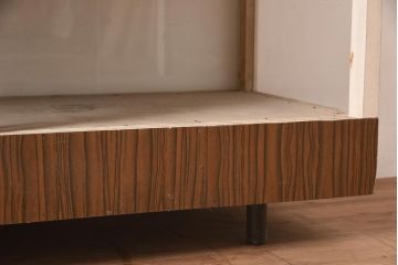 レトロ家具　シンプルなガラスケース(ショーケース、陳列棚)(R-043780)