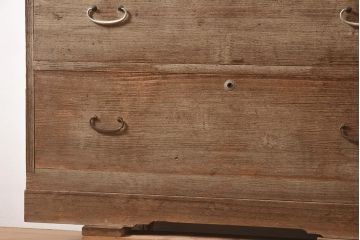 アンティーク家具　昭和中期　前面桐材　すっきりとした佇まいのシンプルな重ねタンス(衣装箪笥、和箪笥、引き出し、チェスト、桐箪笥、桐たんす)(R-043787)