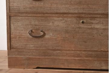 アンティーク家具　昭和中期　前面桐材　すっきりとした佇まいのシンプルな重ねタンス(衣装箪笥、和箪笥、引き出し、チェスト、桐箪笥、桐たんす)(R-043788)