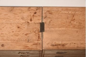 アンティーク家具　昭和中期　前面桐材　すっきりとした佇まいのシンプルな重ねタンス(衣装箪笥、和箪笥、引き出し、チェスト、桐箪笥、桐たんす)(R-043788)