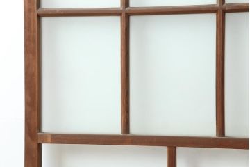 アンティーク建具　和レトロ　味わいとシンプルさが魅力のガラス戸2枚セット(引き戸、建具)(R-043790)