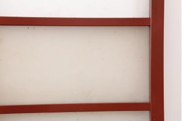 ビンテージ建具　温もりあふれる空間づくりにおすすめな暖色のガラス戸4枚セット(引き戸、建具)(R-043804)