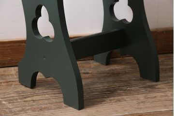 アンティーク家具　和製アンティーク　昭和中期　ペイントカラーがお洒落なピアノスツール(椅子、花台、飾り台)(R-043805)