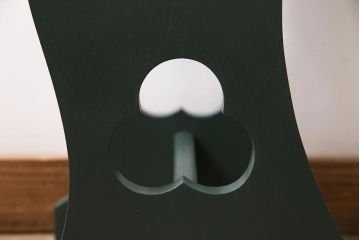 アンティーク家具　和製アンティーク　昭和中期　ペイントカラーがお洒落なピアノスツール(椅子、花台、飾り台)(R-043805)