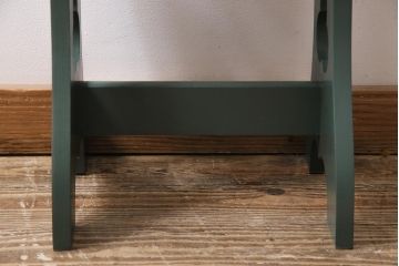 アンティーク家具　和製アンティーク　昭和中期　ペイントカラーがお洒落なピアノスツール(椅子、花台、飾り台)(R-043805)
