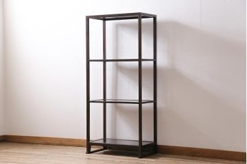 中古　松本民芸家具　♯80型朝鮮棚　上品で美しい佇まいが魅力の飾り棚(定価約12万円)(棚、ラック、収納棚)(R-043806)