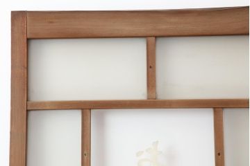 アンティーク建具　ヒノキ材　クラシカルなお部屋にも合う昭和初期の木製ドア(ガラス扉、建具)(R-043808)