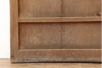 アンティーク建具　ヒノキ材　クラシカルなお部屋にも合う昭和初期の木製ドア(ガラス扉、建具)(R-043808)