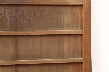 アンティーク建具　ヒノキ材　クラシカルなお部屋にも合う昭和初期の木製ドア(ガラス扉、建具)(R-043808)