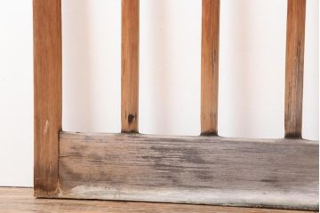 アンティーク建具　昭和レトロ　ヒノキ材　和モダンスタイルにもおすすめな引き戸2枚セット(建具)(R-043809)