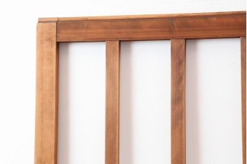 アンティーク建具　昭和レトロ　ヒノキ材　和モダンスタイルにもおすすめな引き戸2枚セット(建具)(R-043809)