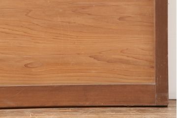 ビンテージ建具　すりガラス　和レトロな空間づくりにおすすめなガラス障子戸2枚セット(ガラス戸、引き戸、建具)(R-043810)