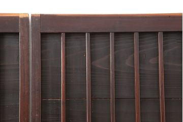 アンティーク建具　古民家スタイルや趣のある和空間におすすめな板戸4枚セット(格子戸)(R-043812)
