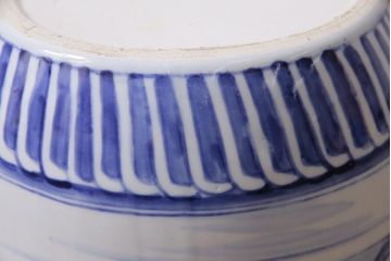 アンティーク雑貨　昭和初期　山水図　風情溢れる瀬戸火鉢(鉢カバー)(R-043816)