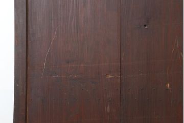 アンティーク建具　古民家スタイルや趣のある和空間におすすめな板戸2枚セット(格子戸)(R-043818)