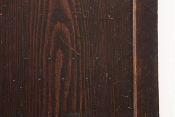 アンティーク建具　古民家スタイルや趣のある和空間におすすめな板戸2枚セット(格子戸)(R-043818)